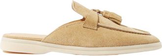Scarosso Beige Su&egrave;de Kwastjes Muiltjes - Dames - Slip ons - Beige - 38 EU - Su&egrave;de - Schoenen