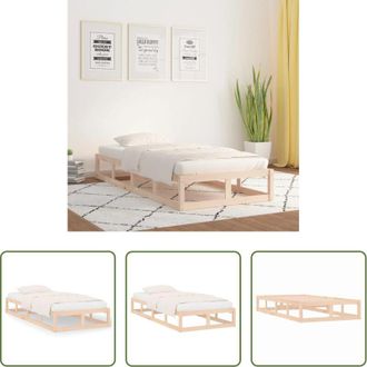 vidaXL Letto singolo - Giroletto 75x190 cm Small Single in Legno Massello