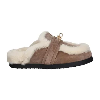 Nokwol Toby Fur Mushroom Suede - Dames - Schoenen - Bruin - Maat: 40 EU Su&egrave;de