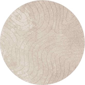 vidaXL Alfombra Para Interiores Y Exteriores Palmeras Beige &Oslash; 120 Cm Vidaxl