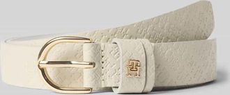 Tommy Hilfiger G&uuml;rtel aus Rindsleder Modell EFFORTLESS 2.5 in Offwhite, Gr&ouml;&szlig;e 100