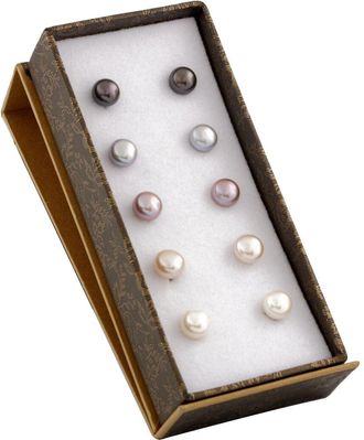 Splendid Pearls Silver 7-8Mm Freshwater Pearl Earrings