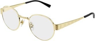 Gucci Ronde Metalen Zonnebril - Heren - Brillen - Geel - 48 MM - Accessoires