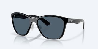 Costa Unisex Luna Nueva Polarized Sunglasses In Black Gray