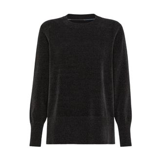 Roberto Ricci Design Round-neck Knitwear, female, Brown, Size: XS Velvet Vent Round Knit