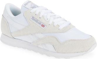Reebok Classic Nylon Sneaker in Footwear White/Footwear White at Nordstrom, Size 7.5