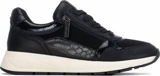 Refresh Womens Casual Low Wedge Sneakers In Black
