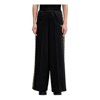 Fred Perry Broeken, Dames, Zwart, L, Trainingsbroeken