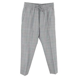 Vivienne Westwood Checked Trousers in Grey Wool