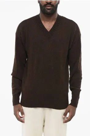 Altea V Neck Brushed Alpaca Blend Sweater size Xxl