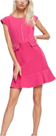 Gaud&igrave; Short Kleedjes - Dames - Korte kleedjes - Roze - S - Leer - Kleedjes