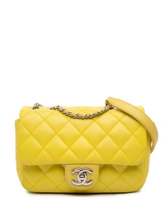 Chanel 2016-2017 Paris Seoul Small Rubber Coco Rain Flap shoulder bag - women - Polyester/Rubber/Leather - One Size - Yellow