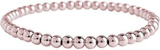 Sterling Forever Silver Beaded Stretch Bracelet