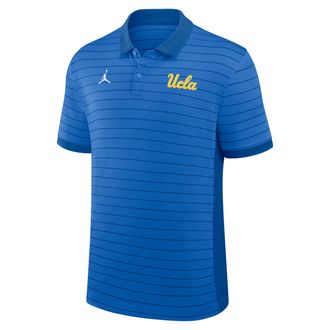 Nike Jordan Mens UCLA Sideline Victory Stripe Jordan Brand Dri-FIT College Polo in Blue | 0JBG0DWUUCL-FR1