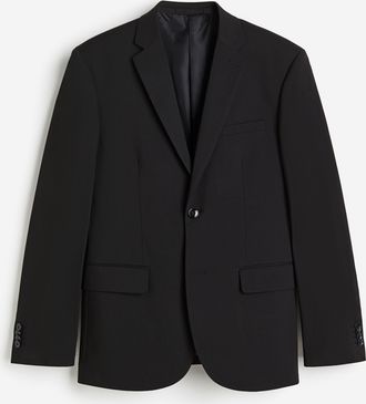 H&M Einreihiger Blazer in Slim Fit - Schwarz