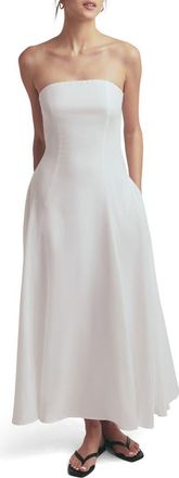 Favorite Daughter The Favorite Strapless Maxi Dress in White at Nordstrom, Size 10