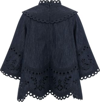 Zimmermann Womens Blue Cotton Blouse