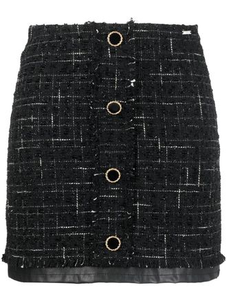 Liu Jo high-waisted layered-design skirt - Black