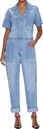 Pistola Denim Grover Short Sleeve Field Jumpsuit In Disoriented