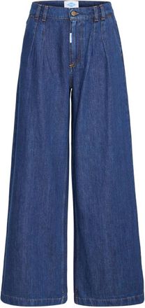 Ball Jeans, Dames, Blauw, W32 L32, Katoen, Wijde Jeans Medium Blauwe Wassing