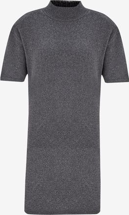 Jacquemus Kurzes Stehkragenkleid aus Strick Castagna