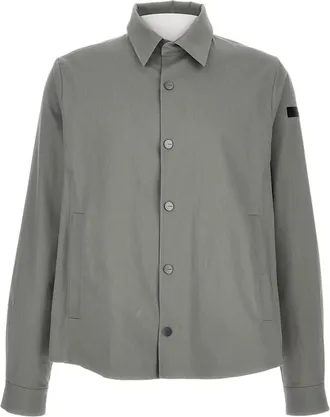 Roberto Ricci Design Loose-Fitting Green Jacket With Front Button Closure And Subtle Logo