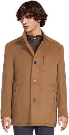 Johnston & Murphy Upton Car Coat Mens Coat Whiskey : 2XL, Cotton/Leather/Polyester