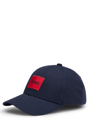 HUGO BOSS Baseball Cap HUGO Men-X 581-RL, Herren, blau (dunkelblau), Twill, Baumwolle, Caps Baseball Cap, mit Markenlogo
