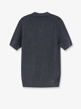 Brunello Cucinelli Mens Polo Shirt Cotton Grey T-shirts And Polos