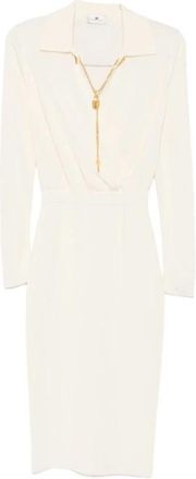 Elisabetta Franchi Jurken - Dames - Casual kleedjes - Wit - S - Kleedjes