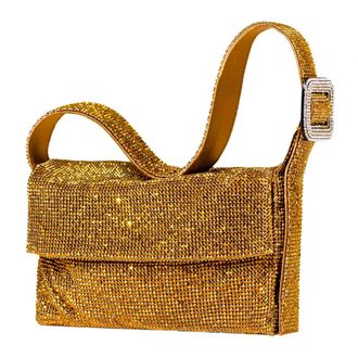 Benedetta Bruzziches Vitty La Mignon Temple of Iside Bag - Dames - Schoudertassen - Bruin - ONE Size - Satijn - Tassen
