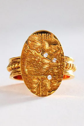 Hermina Athens Minoas Demi Fine Signet Ring