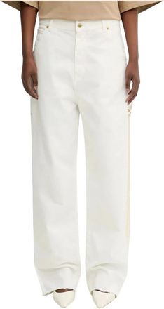 Darkpark Lisa Loose Fit Carpenter Jeans - Dames - Regular Fit Jeans - Wit - W27 - Katoen - Jeans