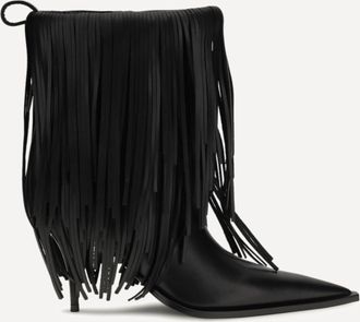 Balenciaga Avenue Fringe Ankle Boots Female 36