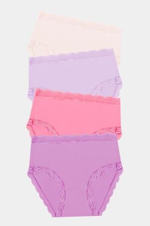 Stripe and Stare High Rise Knicker Four Pack in Lavender Haze at Nordstrom, Size X-Small Uk