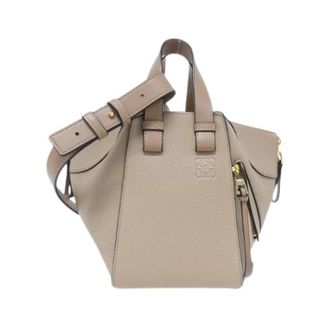 Loewe Pre-owned Hammock Compact Calf Shoulder Bag - Dames - Vintage Handtas - Beige - ONE Size - Leer - Vintage