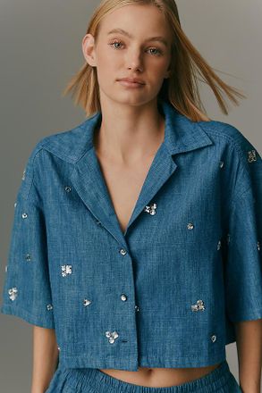 Maeve Chambray Buttondown Top