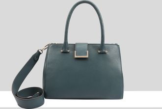 Paul Costelloe Womens Miami Leather Shoulder Bag - Green - One Size