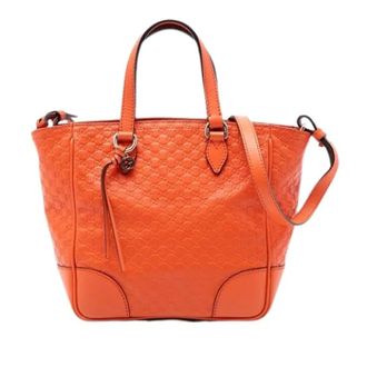 Gucci Pre-owned Bree Handtas - Dames - Pre-owned - Oranje - Maat: ONE Size Leer