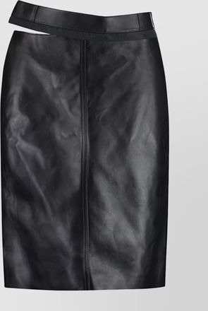 Fendi skirt leather asymmetrical waistband