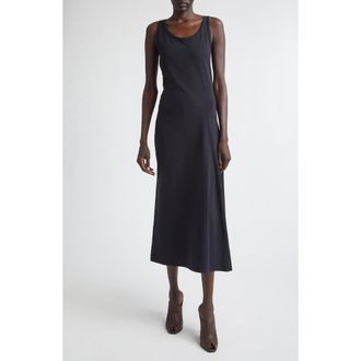 Alexander McQueen Ruched Cotton Jersey Tank Dress in Black at Nordstrom, Size 10 Us