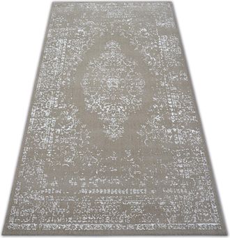 RugsX Rugsx - Alfombra Sense Micro 81261 Vintage Beige/blanco Beige 80x150 Cm