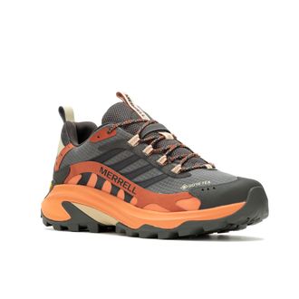 Merrell Wanderschuh MERRELL MOAB SPEED 2 GORE-TEX, Herren, Gr. 44,5, bunt (beluga), Synthetik, Schuhe Wanderschuh, wasserdicht