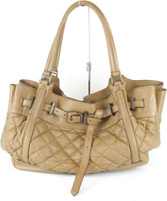 Burberry Brown Leather Tote Bag (Pre-Owned)