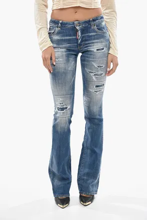 Dsquared2 Mid-Rise Distressed Jeans 22cm Dsquared2