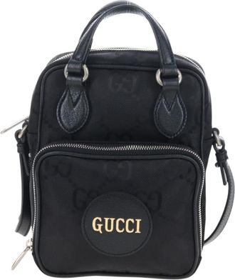 Gucci Off The Grid Messenger Gg Econyl Black Canvas Handbag (Pre-Owned)