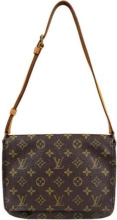 Louis Vuitton Pre-owned Vintage Monogram Canvas Shoulder Bag - Dames - Vintage Schoudertas - Bruin - ONE Size - Vintage