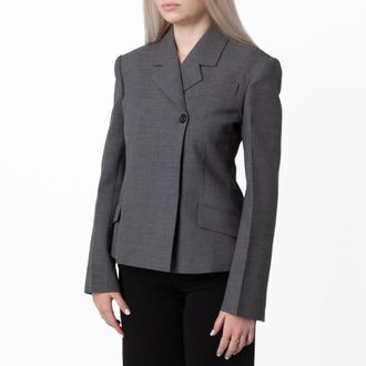 Ferragamo Double Breasted Slim-Fit Blazer, Brand Size 46 ( US Size 12 )