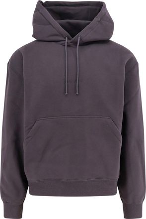 Saint Laurent Organic Cotton Sweatshirt With Frontal Logo Embroidery-Uomo