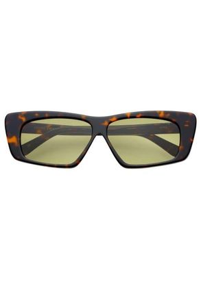 Freyrs Eyewear Lexi Cat Eye Sunglasses in Tortoise /Green at Nordstrom